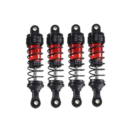 4PCs Upgraded Shock Absorbers Front ＆ Rear Hydraulic Shock Absorbers for MJX Hyper Go SCY Wltoys H16BM H14BM 14301 14302 14303 1/12 1/14 1/16 RC Car Upgrade Parts (77mm Red) - color: 77mm Red