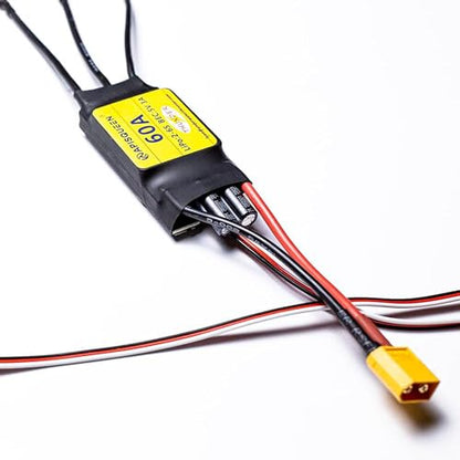 60A ESC 2-6S LiPo Brushless Electric Speed Controller | With BEC XT60 & 4.0mm Plug for RC Drone Airplane Model - size: 60A