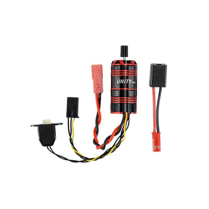 FURITEK Unity PRO 3500kv 2-in-1 Micro FOC Brushless System Included Inrunnner Motor with Integrated ESC for 1/18 RC Crawler, RC Car TRX4M Remote Control Car 1/24 1/18 Scale Upgrade Electronics