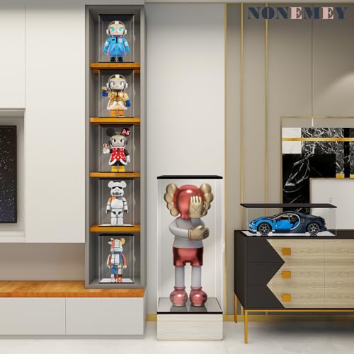 NONEMEY Clear Acrylic Display Case with Remote Control Light for Lego 76191 76223，Dustproof Model Showcase Organizer Box, Display Case for Collectibles (5.9x7x14.5inch,15x18x37cm) - size: 5.9×7×14.5 inch, 15×18×37 cm