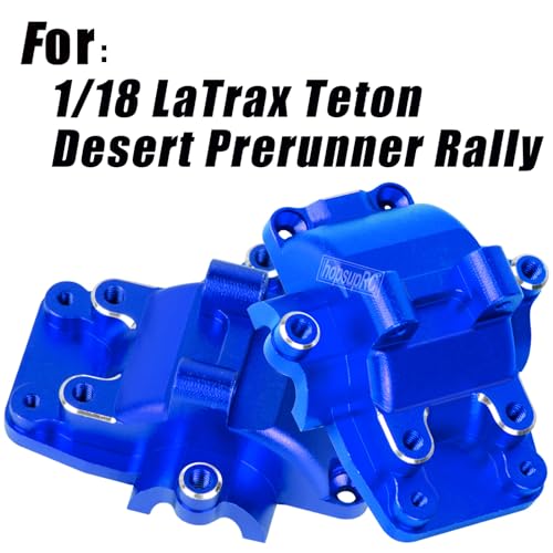 Alloy Gearbox Transmission Case Front&Rear Differential Housing for 1/18 LaTrax Teton Desert Prerunner Rally,Wave Box Gearbox Hops Up,SST-Replaces Part 7530(Navy Blue) - color: Navy Blue(2pcs)