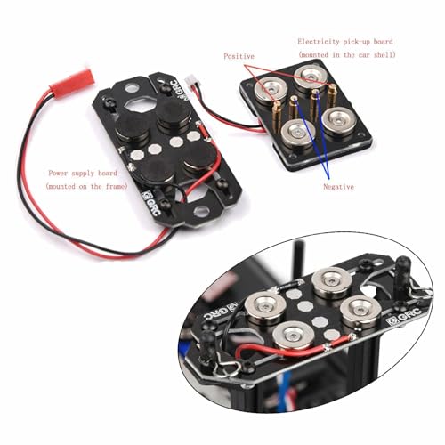 Magnetic Stealth Invisible Body Shell Post Mount for 1:10 RC Car SCX10 D90 TRX4 (BLACK)