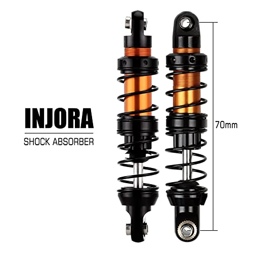 INJORA RC Shock Absorber 4pcs RC Damper for 1/10 RC Crawler Car Axial SCX10 90046 AXI03007 TRX4 TRX6 (70mm) - size: 70mm