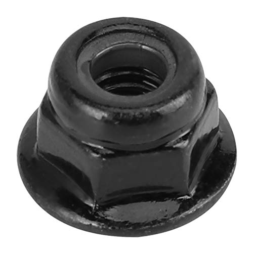 12PCS 4mm Nonslip Wheel Lock Nut Spare Parts Fit for Axial SCX10 1/10 RC Model Car Anti Slip Lock Nuts (Black)
