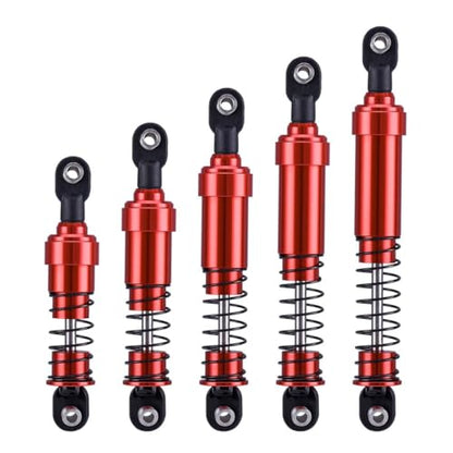 75mm-115mm Big Bore Shocks, RC Crawler Shocks for 1/10 RC Crawler LCG Chassis Gspeed V3 Element Enduro SCX10 TRX4 Gamde R1 Comp Builds DIY (Red 115mm 2pcs) - color: Red 115mm 2pcs