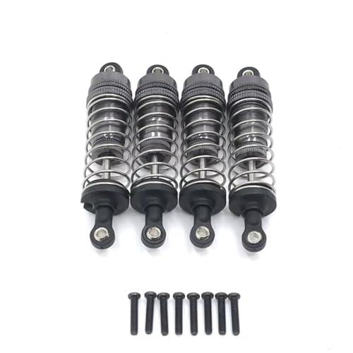 Compatible with WLtoys 144010 144001 144002 1/14 1/12 RC Car Upgrade Parts Accessories Metal External for Spring Hydraulic Shock RC Assortment(Gray) - color: Gray