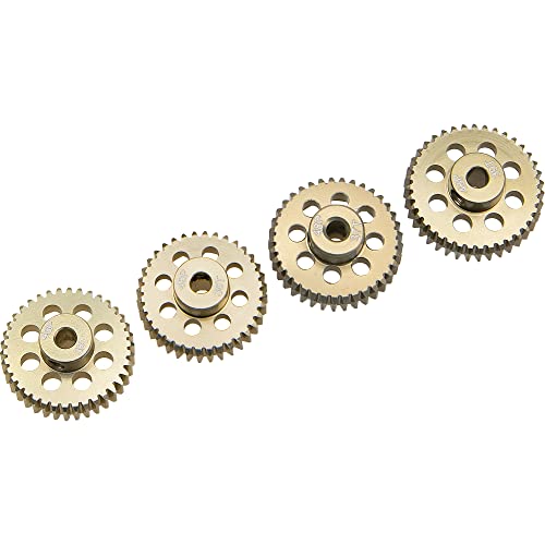 ShareGoo 7075 Aluminum Alloy 48P 3.175mm Pinion Gear Sets 36T 37T 38T 39T Motor Gears Fit 3.175mm (1/8-Inch) Shaft Compatible with HPI Losi Axial Traxxas Tamiya 1/10 RC Car,4Pack