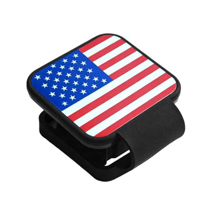 2" Trailer Hitch Cover, Silicone American Flag Square Hitch Cap Tube Plug Insert for 2" Receivers, USA Flag Trailer Exterior Tow Receiver Tube Plug Cap, Universal for Truck Sedan ATV - color: US Flag