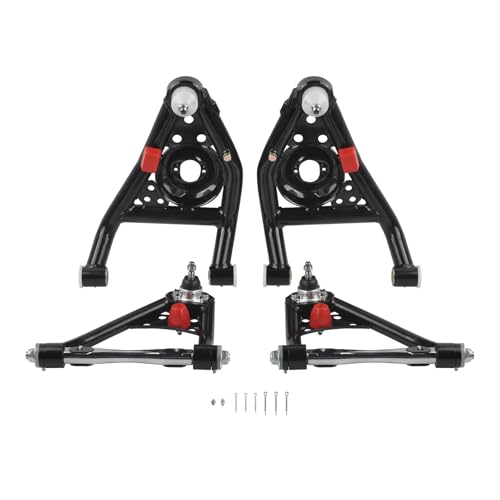 XKV Front Upper & Lower Suspension Control Arms | Compatible with 1967-1969 Camaro/Firebird,1968-1974 Chevy Nova,1973-1974 Oldsmobile Omega,2-4" Lift Kit,W/Ball Joint - size: 68-74 Chevy Nova