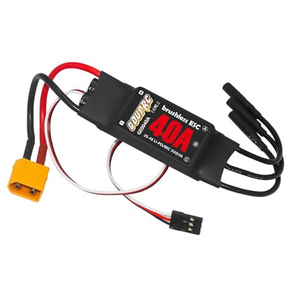 GOUPRC 40A Brushless ESC 2-3S Speed Controller with 5V/3A BEC & XT60 Plugs for Drone Helicopter Fixed Wing DIY RC Multi-axis Aircraft Airplane - style: 40A*1pc