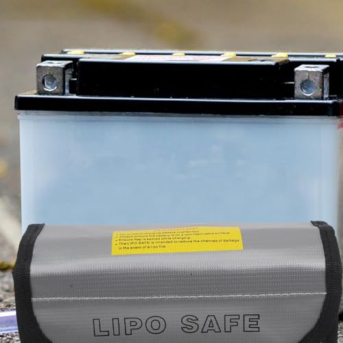 SHINEOFI Fireproof Lipo Battery Bag for Rechargeable Batteries, High Temperature Resistant Storage Pouch with Explosion Protection for Rc Models and Electronics