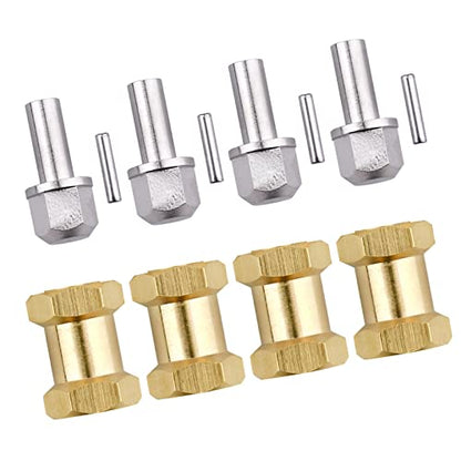 Brass 12mm Wheel Spacer Wheel Hubs Extension Drive Adapter for Axial SCX10 & SCX10 II 1/10 RC Crawler (18mm) - size: 18mm