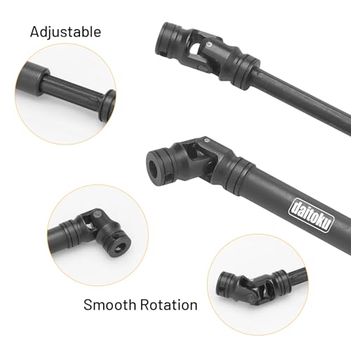 daitoku Steel Centre Drive Shaft CVD Driveshaft Upgrade Parts 105-155mm for 1/10 Axial SCX10 Redcat Gen7 /Pro RC4WD D90 RC Crawler Car (2PCS)