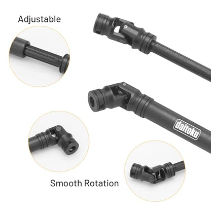 daitoku Steel Centre Drive Shaft CVD Driveshaft Upgrade Parts 105-155mm for 1/10 Axial SCX10 Redcat Gen7 /Pro RC4WD D90 RC Crawler Car (2PCS)