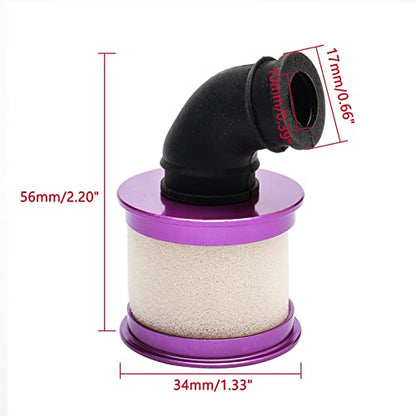 RC Aluminum Air Filter for RC HSP Himoto Redcat 1:10 Buggy Truck Upgrade Parts (purple)