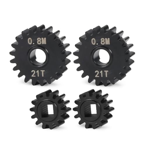 Heavy Duty 0.8M Overdrive Portal Gear Set 23T/12T 21T/14T for 1/10 RC Rigs Crawler Axial Capra F9 SCX10 III AR45P Axle Upgrade (21T 14T) - size: 21T 14T