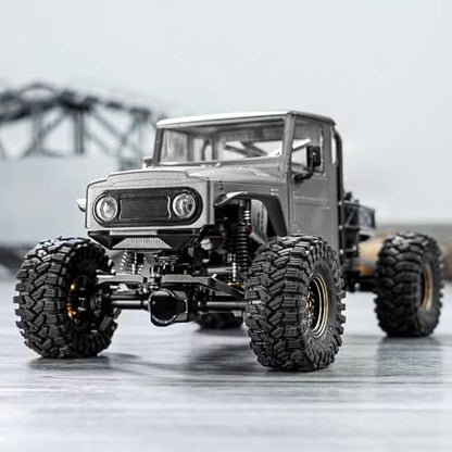 for TRX4M for Defender for Bronco 1/18 RC Crawler Car Upgrades Parts IR40 Hard Body Shell with Cage RC Car Parts(Gray) - color: Gray
