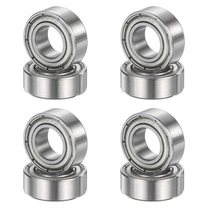 uxcell 8Pcs 687ZZ 7mmx14mmx5mm Deep Groove Ball Bearings, Double Metal Shielded Bearing Steel ABEC5 High Performance for Industrial Machinery Precision Transmission, Silver - size: 687ZZ 7mmx14mmx5mm