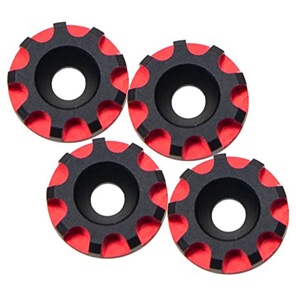 4Pack Vgoohobby Universal Rear Wing Buttons Gasket Compatible with Arrma Traxxas HPI HSP Redcat Axial Tamiya 1/10 RC Off Road Buggy Racing Car (Red) - color: Red
