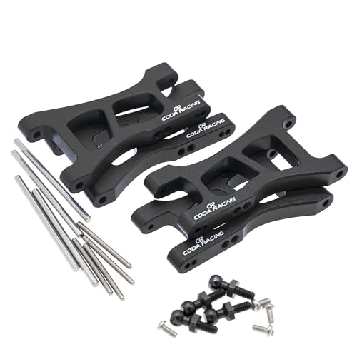 4-Pack Alloy Front&Rear Suspension Arms for Traxxas 1/18 LaTrax Teton Desert Prerunner SST -Replaces Part 7630 - color: Black