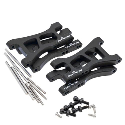 4-Pack Alloy Front&Rear Suspension Arms for Traxxas 1/18 LaTrax Teton Desert Prerunner SST -Replaces Part 7630 - color: Black