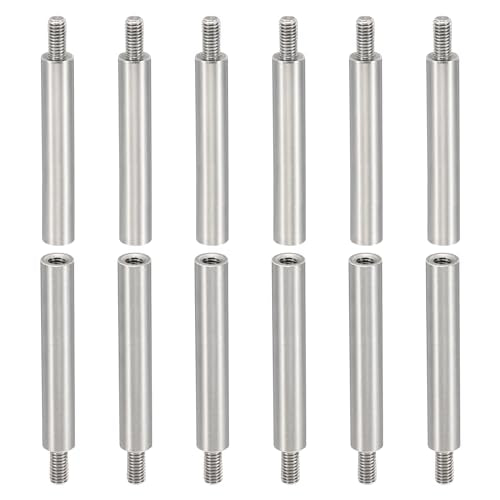 PATIKIL 24pcs M3 Standoffs, M3 30+6mm Spacer Standoffs Steel Threaded Standoffs Screws Kit 3mm ID 5mm OD Metric Male Female Thread Adapters for Circuit Board PCB RC Drones Motherboard - size: 30+6mm L