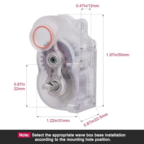 HobbyPark LCG Complete Transmissions Gearbox for 1/10 RC Crawler SCX10 SCX10 II | Low Center of Gravity, Lightweight Design, Hardened Steel Gears | Ideal for Custom LCG Builds (Transparent) - color: Transparent