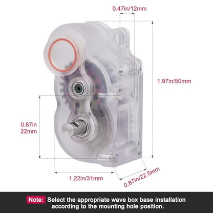 HobbyPark LCG Complete Transmissions Gearbox for 1/10 RC Crawler SCX10 SCX10 II | Low Center of Gravity, Lightweight Design, Hardened Steel Gears | Ideal for Custom LCG Builds (Transparent) - color: Transparent