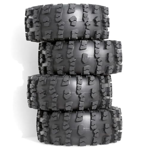 STMU 2.2-inch RC Crawler Tires (4 PCS) - 5.91-inch with Super Grip Soft Tyres Compatible for 1/10 RC Rock Crawlers: Axial SCX10,RBX10,90047, D90, TF2, Tamiya CC01, Traxxas TRX (2.2)
