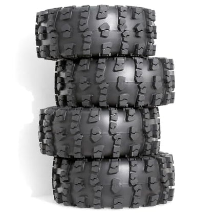STMU 2.2-inch RC Crawler Tires (4 PCS) - 5.91-inch with Super Grip Soft Tyres Compatible for 1/10 RC Rock Crawlers: Axial SCX10,RBX10,90047, D90, TF2, Tamiya CC01, Traxxas TRX (2.2)