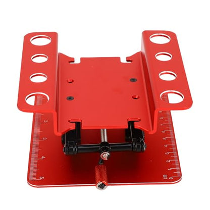 CHICIRIS RC Car Repair Work Stand, Manual Lift Workstation with Anti Slip Pad for 1/8 1/10 /12/16 RC Car, 2.36-5.51 inch Height Adjustment (Black Red) - color: Black Red
