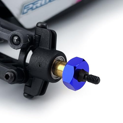 4Pcs Aluminum Wheel Hex Hubs Adapter RC Hex Combiner, Blue | Upgrade Parts, For Losi 1/24 Micro-B 2WD, RC Car Buggy - color: Blue