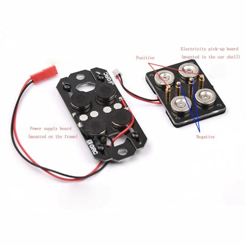 Magnetic Stealth Invisible Body Shell Post Mount for 1:10 RC Car SCX10 D90 TRX4 (BLACK)