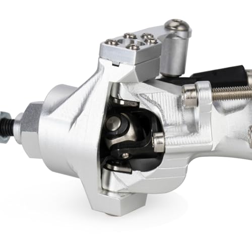 F10T Offset Straight Axle,CNC Machined Aluminum Front Rear Axle Set for VS4-10 SCX10 II Leaf Chassis 1/10 Scale RC Crawler Built (Silver) - color: Silver