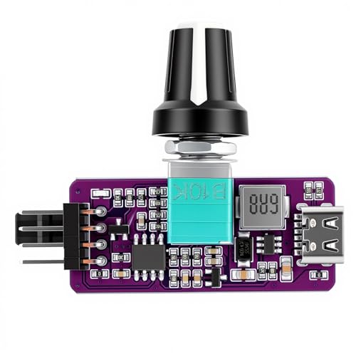 OwlTree DIY Type C 5V to 12V 4 Pin PWM Fan Speed Adapter Controller Supported PC Cooling Fan, Max 12V 8W Output