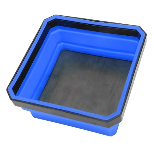 Semme Portable Magnetic Parts Tool Tray Silicone for Screws Bolts Nuts Washers and Collapsible in Red (Blue) - color: Blue