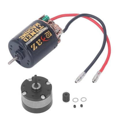 RC Car Gear Motor Mount 540 Brush Motor with 1/3 Reduction Planetary Gearbox 15T Gear for 1/10 RC Crawler Car (13T) - style: 13 Years