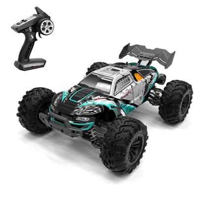 TOUCAN RC HOBBY 2.4GHz RC Off Road Vehicle Q117 1/16 Remote Control High Speed 4WD Car 70km/h RTR Brushless Motor 35A ESC LED Lights Battery for Adult - color: Green