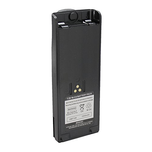 ExpertPower® 7.5V 1500mAh NiCd Battery for Motorola NTN7143 NTN7144 HT1000 GP900 MT2000 MTS2000 MTX8000 MTX9000 Radios | High-Performance Rechargeable Pack – Black - size: NTN-7144