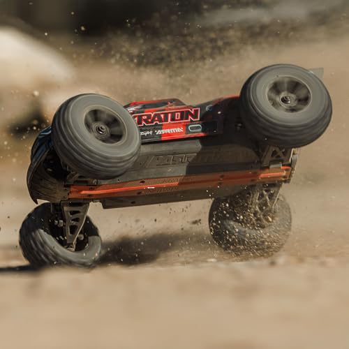 ARRMA 1/16 Mini Kraton 3S DSC 4X4 RTR Brushless RC Speed Truck, Black/Red | RC Car, Battery and Charger Not Included ARA2508T1