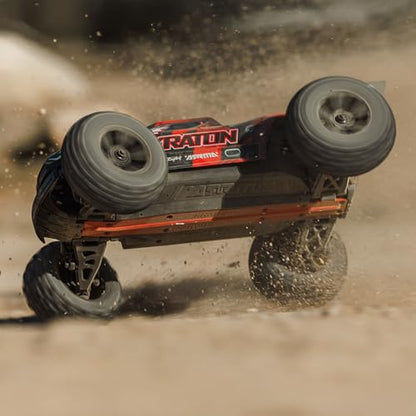 ARRMA 1/16 Mini Kraton 3S DSC 4X4 RTR Brushless RC Speed Truck, Black/Red | RC Car, Battery and Charger Not Included ARA2508T1