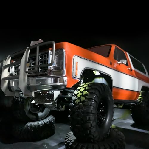 RCHUBAM RC Fender Light LED Rock Chassis Light with 8 Lamp Beads for TRX-4 | 8PCS LED Ligth,RC Upgrade Parts