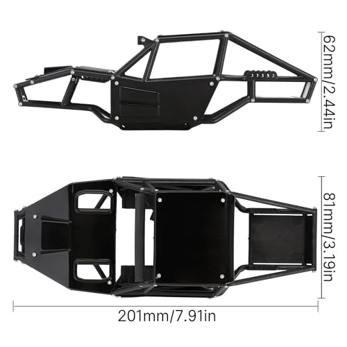 INJORA Rock Tarantula Nylon Buggy Body Shell for 1/18 TRX4M Upgrade（Black） - color: Black