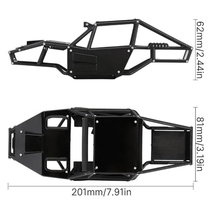 INJORA Rock Tarantula Nylon Buggy Body Shell for 1/18 TRX4M Upgrade（Black） - color: Black