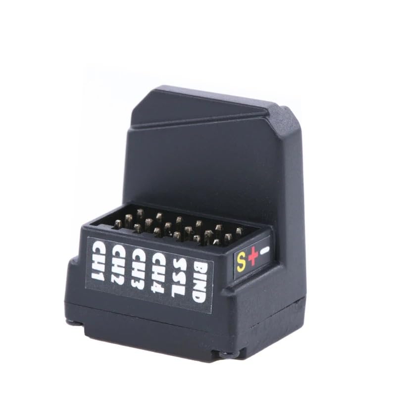 2.4GHz 4CH Telemetry Compatible Receiver Antennaless High Speed, Micro Size 25.5x22mm, Failsafe for 4PX 4PXR 4PLS 4PV 4PM 3PV 7PX RC Car(2 PCS) - color: 2 Pcs