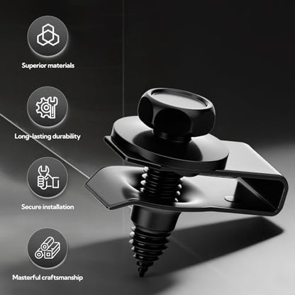 60Pcs 1/4 U-Nut Clips Fender Liner Clips Kit, Multipurpose Body Panel Fastener Clips for Cars Bumper Engine Splash - size: 1/4