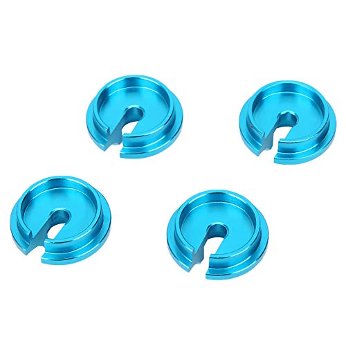 VGEBY 4Pcs Spring Retainers, Light Weight Aluminum Shock Retainers with Piston Heads RC Car Upgrade Accessory Fit for TRXXAS Slash 2WD RC Car Upgrade Accessory 3768(B Blue) Rc Lower Spring Retainer