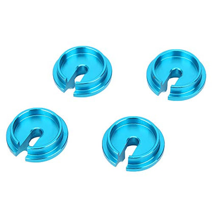 VGEBY 4Pcs Spring Retainers, Light Weight Aluminum Shock Retainers with Piston Heads RC Car Upgrade Accessory Fit for TRXXAS Slash 2WD RC Car Upgrade Accessory 3768(B Blue) Rc Lower Spring Retainer