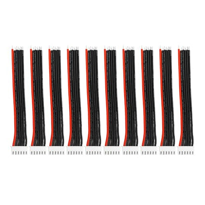 10PCS JST-XH 5S Balance Extension Cable, 3.9" 22AWG Silicone Lead Wire for LiPo Battery Charger, RC Balance Plug Connector Adapter - size: 5S