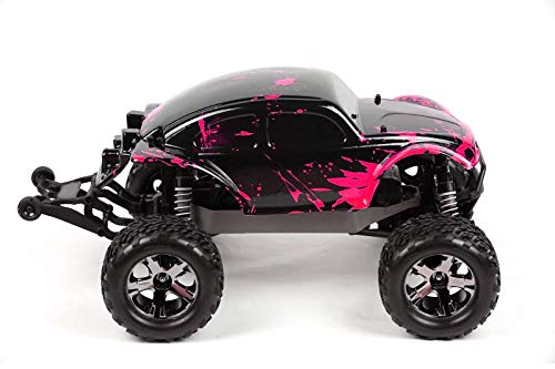 SummitLink Custom Body Muddy Hot Pink Over Black Compatible for 1/10 Scale RC Car (Truck not Included) STB-HP-02